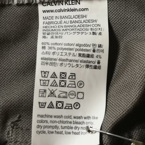 Calvin Klein Men's Size 34/32 Slim Fit Straight Leg Grey Casual / Dress Pants - Picture 5 of 6